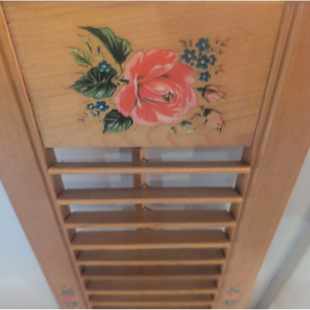 Vintage Wooden Louvered Wall Panel 20